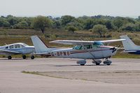G-BPWS @ EGFH - Visiting Cessna Skyhawk. - by Roger Winser
