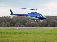 G-SUET @ CAX - Bell 206B JetRanger visitor to Carlisle in May 2013. - by Peter Nicholson