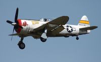 N647D @ YIP - Wicked Wabbit P-47D arriving for Thunder Over Michigan 2012 - by Florida Metal