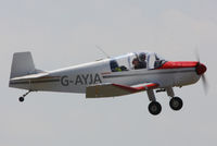 G-AYJA @ EGCV - at the Vintage Aircraft flyin - by Chris Hall