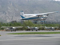 N4239F @ SZP - 1958 Cessna 172, Continental O-300 145 Hp six cylinder, takeoff  Rwy 22 - by Doug Robertson