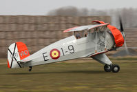 G-BVXJ @ EGBR - CASA 1-133C Jungmeister G-BVXJ at The Real Aeroplane Clubs Spring Fly-In, April 2013. A problem with the engine cowling brought its display to an early end. The aircraft landed safely. - by Malcolm Clarke