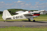 G-BYYC @ EGBR - Hapi Cygnet SF-2A at The Real Aeroplane Company's Jolly June Jaunt, Breighton Airfield, 2013. - by Malcolm Clarke
