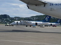 ZK-NFA @ NZWN - One of a few on ramp at Welly. View from rental car, car park. - by magnaman