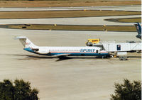 N12505 @ TPA - DC-9-32 of Spirit Airlines at the terminal at Tampa in November 1995. - by Peter Nicholson