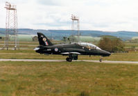 XX178 @ EGQS - Hawk T.1 of 19[Reserve] Squadron at RAF Valley preparing to join Runway 23 at RAF Lossiemouth in May 1997. - by Peter Nicholson