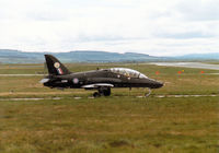 XX161 @ EGQS - Hawk T.1 of 19[Reserve] Squadron at RAF Valley taxying to Runway 23 at RAF Lossiemouth in May 1997. - by Peter Nicholson