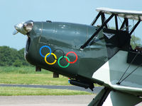 G-EMJA @ EGCV - Olympic rings on the nose of this very smart Jungmann - by Chris Hall