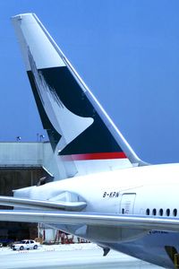 B-KPN @ KLAX - Cathay Pacific 777-367ER Tail taken from inside the new Tom Bradley International Terminal on LAX Appreciation Day. - by speedbrds