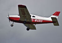 G-WARO @ EGFH - Visiting Piper PA-28, dual based, Gloucester and CWI. Go-round runway 22. - by Derek Flewin