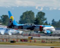 N23PM @ KPAE - Low fly-by during Historic Flight Foundation Biplane Weekend - by Terry Green