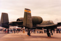 80-0192 @ MHZ - A-10A Thunderbolt II of 92nd Tactical Fighter Squadron/81st Tactical Fighter Wing on display at the 1987 RAF Mildenhall Air Fete. - by Peter Nicholson