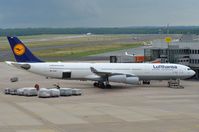 D-AIGW @ EDDL - Lufthansa A343 at its gate in DUS - by FerryPNL