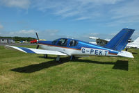 G-PEKT @ EGBT - Visitor at Turweston for the British F1 Grand Prix at Silverstone - by Chris Hall