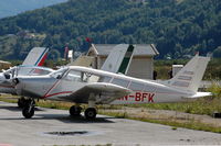 LN-BFK @ ENNO - Piper PA-28-140 parked at Notudden airfield, Norway. - by Henk van Capelle