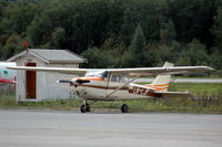 LN-LJF @ ENNO - Cessna F172H parked at Notudden airfield, Norway. - by Henk van Capelle