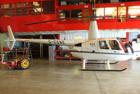 G-CGNE @ EGBW - inside the Heliair hangar - by Chris Hall