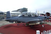 N610AT @ LFPB - Raytheon 3000 AT-6B Texan II COIN-aircraft at the Aerosalon 2013, Paris - by Ingo Warnecke