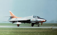 XF994 @ EGDR - Hunter T.8 of RNAS Yeovilton's Station Flight in action at the 1972 RNAS Culdrose Air Display. - by Peter Nicholson