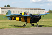 G-AWJE @ EGBR - Tipsy T-66 Nipper 3 at The Real Aeroplane Company's Jolly June Jaunt, Breighton Airfield, 2013. - by Malcolm Clarke