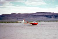 N63172 - Landing: Sail Plane we flew from Salt Flats outside of Carson City, Nevada (N/E) in 1968 - by UH-34D 8079   (Mitch Luetger)