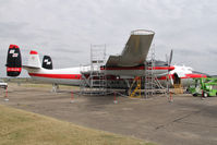 G-ALZO @ EGSU - Airspeed Ambassader 2 G-ALZO. Still undergoing restoration 24 years after my first photo (AC397169). Duxford Aviation Society, Duxford Airfield, July 2013. - by Malcolm Clarke