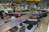 KB889 @ EGSU - Avro 683 Lancaster B10. In the AirSpace hangar, Imperial War Museum Duxford, July 2013. - by Malcolm Clarke