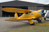 G-BRVE @ EGSU - Beech D17S Staggerwing. At The Imperial War Museum, Duxford. July 2013. - by Malcolm Clarke