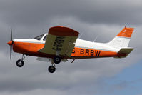 G-BRBW @ EGBR - Piper PA-28-140 Cherokee at The Real Aeroplane Club's Jolly June Jaunt, Breighton Airfield, 2013. - by Malcolm Clarke