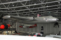 WH725 @ EGSU - English Electric Canberra B.2. Suspended from the roof in AirSpace, Imperial War Museum Duxford, July 2013. - by Malcolm Clarke