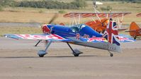 D-EYXA @ EGFH - One of the Red Bull Matadors aerobatic duo operating from Swansea Airport for the duration of the Wales National Air Show, Swansea Bay. - by Roger Winser