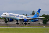 G-TCBC @ EGCC - Thomas Cook B757 with Egypt, where it all begins colour scheme - by Chris Hall