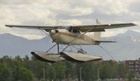 N2921A @ PALH - Landing at Lake Hood Seaplane Base - by Todd Royer