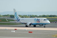 G-FBJH @ EGCC - Flybe Embraer G-FBJH taxiing at Manchester Airport. - by David Burrell