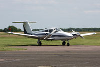 G-BRUX @ EGTC - Piper PA-44-180 Seminole, Cranfield Airport, June 2013. - by Malcolm Clarke
