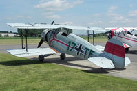 G-BZTJ @ EGBR - CASA 1-131E Jungmann at The Real Aeroplane Company's Bucker Fest, Breighton Airfield, July 14 2013. - by Malcolm Clarke