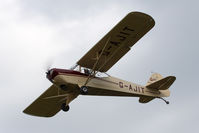 G-AJIT @ EGBR - Auster J-1 Kingsland at The Real Aeroplane Company's Wings & Wheels Fly-In, Breighton Airfield, July 2013. - by Malcolm Clarke