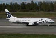 N762AS @ PANC - Alaska Airlines Boeing 737-400 - by Dietmar Schreiber - VAP