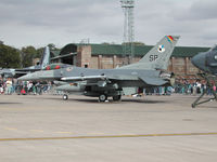 91-0352 @ EGQL - F-16CJ Fighting Falcon, callsign Chevy 01, of the 22nd Fighter Squadron/52nd Fighter Wing at Spangdahlem on display at the 2003 RAF Leuchars Airshow. - by Peter Nicholson