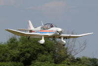 G-BYFM @ EGBR - Jodel DR-1050-M1 at The Real Aeroplane Company's Wings & Wheels Fly-In, Breighton Airfield, July 2013. - by Malcolm Clarke