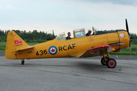 C-FWLH @ CNF4 - This 1952 Harvard 4 ( RCAF 436) perpares for takeoff at the Lindsay Ontario airport after being on display for local festival - by Ron Coates
