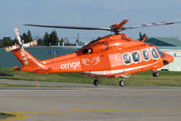 C-GYNM @ CYKZ - After a fuel stop, this bright helicopter was lifting off runway 21 for a short flight back to its base at the Toronto Island Airport (CYTZ). It's one of the new birds in the Ornge medivac fleet.