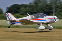 G-BYFM @ EGBR - Jodel DR-1050-M1 at The Real Aeroplane Company's Wings & Wheels Fly-In, Breighton Airfield, July 2013. - by Malcolm Clarke