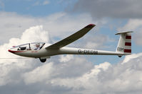 G-DEDM @ X5SB - Glaser-Dirks DG-200 being launched for a cross country flight during The Northern Regional Gliding Competition, Sutton Bank, North Yorks, August 2nd 2013. - by Malcolm Clarke