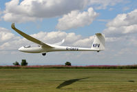 G-CKFV @ X5FB - DG Flugzeugbau LS-8T being launched for a cross country flight during The Northern Regional Gliding Competition, Sutton Bank, North Yorks, August 2nd 2013. - by Malcolm Clarke