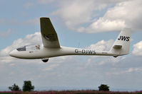 G-DJWS @ X5SB - Schleicher ASW-15B being launched for a cross country flight during The Northern Regional Gliding Competition, Sutton Bank, North Yorks, August 2nd 2013. - by Malcolm Clarke