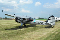 G-APRO @ EGBR - Auster 6A Tugmaster at The Real Aeroplane Company's Wings & Wheels Fly-In, Breighton Airfield, July 2013. - by Malcolm Clarke