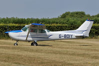 G-BOIY @ EGBR - Cessna 172N Skyhawk at The Real Aeroplane Company's Wings & Wheels Fly-In, Breighton Airfield, July 2013. - by Malcolm Clarke