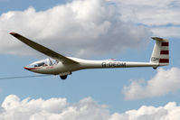 G-DEDM @ X5SB - Glaser-Dirks DG-200 being launched for a cross country flight during The Northern Regional Gliding Competition, Sutton Bank, North Yorks, August 2nd 2013. - by Malcolm Clarke