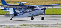 G-HUNI @ EGFH - Visiting Bellanca 7GCBC on a fly in from Denham Aerodrome Uxbridge. - by Derek Flewin